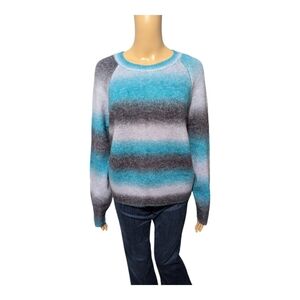 BB Dakota by Steve Madden Blue Ombré Wool Blend Sweater L